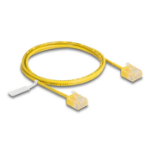 DeLOCK RJ45 Network Cable Cat.6 UTP Ultra Slim 1 m yellow with short plugs