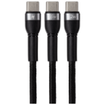 Maplin USB-C to 2 in 1 Multi Charging Cable USB-C 65W and USB-C 12W Braided - 3m