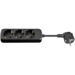 Microconnect GRU003B-WOS power extension 1.5 m 3 AC outlet(s) Indoor Black