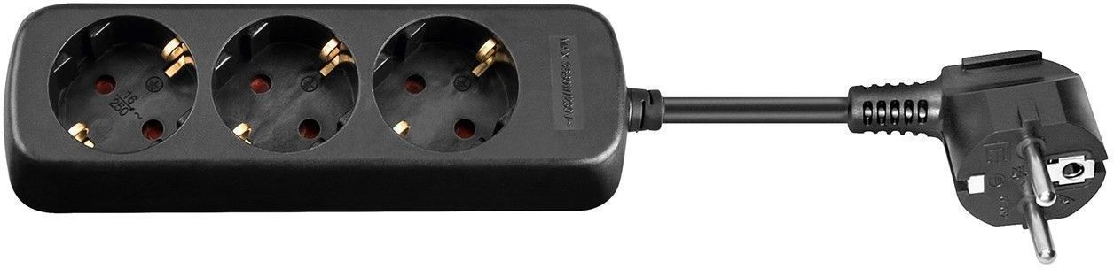 Microconnect GRU003B-WOS power extension 1.5 m 3 AC outlet(s) Indoor Black