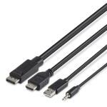 Belkin F1DN2CC-HHPP10t toetsenbord-video-muis (kvm) kabel Zwart 3 m