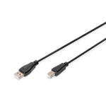 Digitus AK-300102-018-S USB-kabel USB 2.0 1,8 m USB A USB B 0,48 Gbit/s Zwart