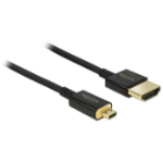 DeLOCK HDMI-A/HDMI Micro-D, 1.5 m HDMI cable HDMI Type A (Standard) HDMI Type D (Micro) Black