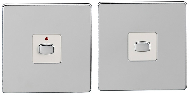 Image of EnerGenie MIHO045 light switch Chrome, White