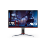 AOC 27IN IPS QHD ADAPTIVE SYNC 1MS 170HZ HDR 400 2H1DP BOARDERLESS HEIGHT ADJUSTABLE STAND VESA 100X100MM computer monitor 68.6 cm (27") 2560 x 1440 pixels Quad HD LED Black, Red