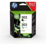 HP 3YM92AE/303 Printhead cartridge multi pack black + color 4ml Pack=2 for HP Envy Photo 6230