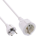 InLine Power extension cable, white, 15m