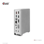 CLUB3D Docking station(Metal casing)1x USB Gen2 Type-C Female (data) 2x USB Gen2 Type-A Female 1x USB Gen1 Type-A Female 1x USB Type-A (RED) Smart Charging port 5V/2.4A Max. • 2x HDMI™ (DP Alt Mode) 1x DP™ (DP Alt Mode) hdr 1x VGA 1x RJ45 1 + 120 Watt
