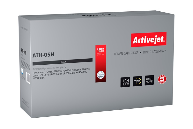 Activejet ATH-05N toner for HP printer; HP 05A CE505A, Canon CRG-719 replacement; Supreme; 3500 pages; black