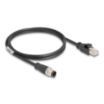 DeLOCK M12 Cable A-coded 8 pin male to RJ45 male PVC 1 m
