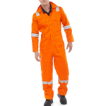BEESWIFT Flame Retardant Burgan Boilersuit Anti-Static Orange 42