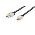 Ednet 84488 HDMI cable 2 m HDMI Type C (Mini) HDMI Type A (Standard) Black,Silver