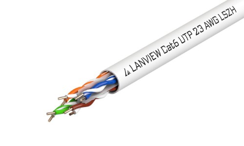 Lanview LVN122110 networking cable White 500 m Cat6 U/UTP (UTP)