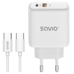 Savio LA-13 mobile device charger Universal White AC Fast charging Indoor