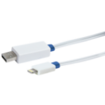 Schwaiger 0.8m USB 2.0 A - Lightning 0,8 m Wit