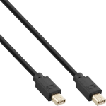 InLine Mini DisplayPort 1.4 Cable M/M, black/gold, 3m