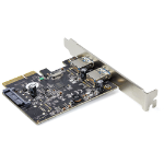 StarTech.com Carte PCIe 2 Ports USB - 10Gbps/port - Carte Contrôleur Hôte USB 3.2 Gen 2 Type-A PCI Express 3.0 x2 - Carte Adaptateur Additionnelle - Full/Low Profile - Windows & Linux