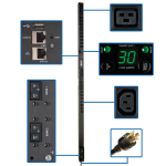 Tripp Lite PDUMV30HVNETLX power distribution unit (PDU) 24 AC outlet(s) 0U Black