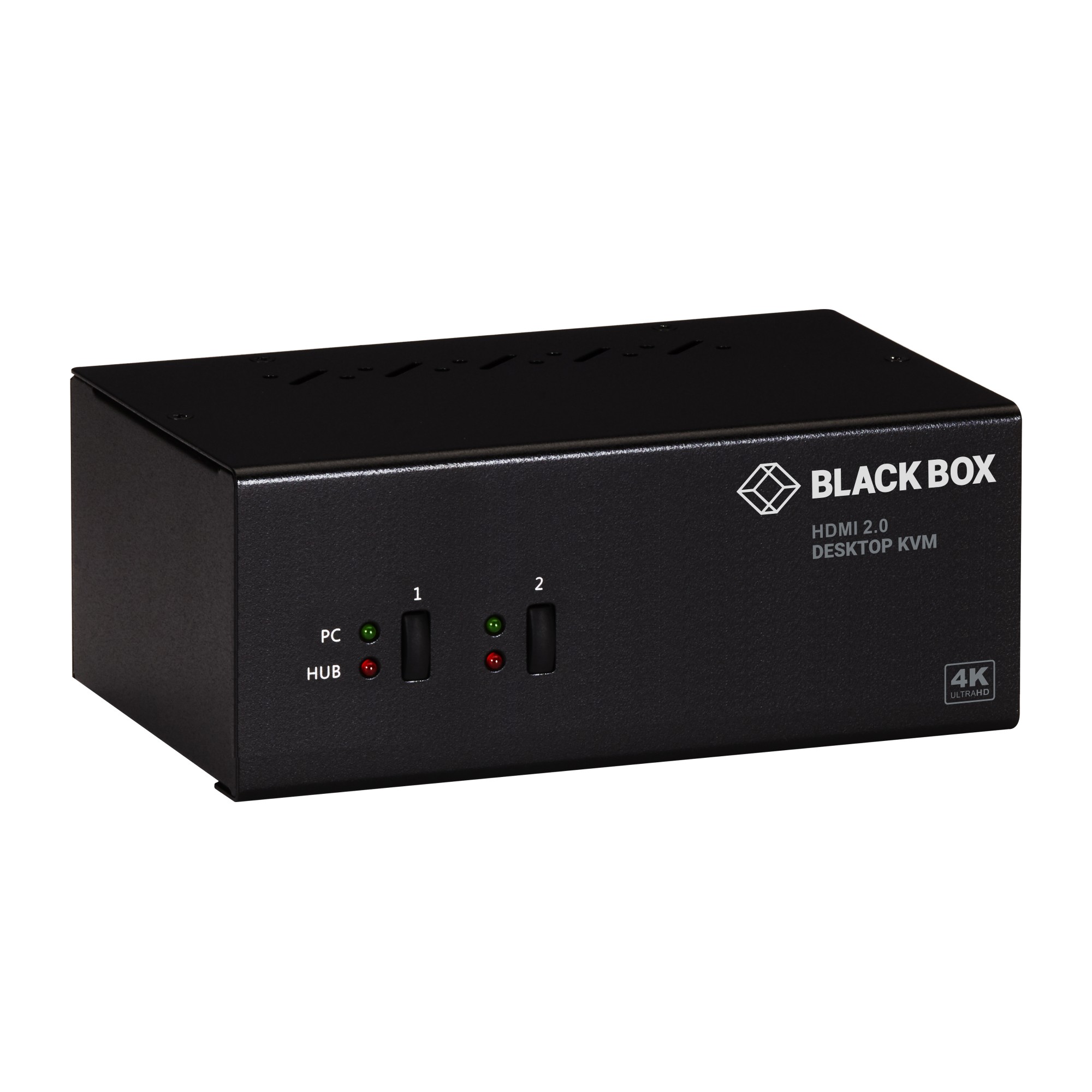 KV6222H BLACK BOX 2 PORT; DUAL HEAD; HDMI; USB3; AUDIO KVM SWITCH