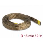 DeLOCK Braided Sleeve made of basalt fibers 2 m x 15 mm brown