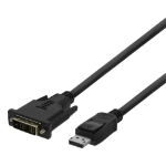 Deltaco 00110010 video cable adapter 3 m DisplayPort DVI Black