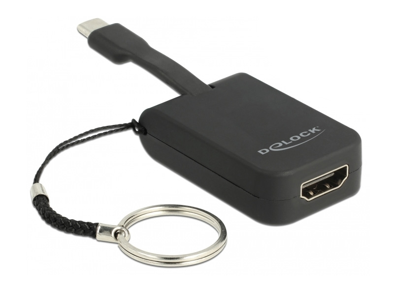 Image of DeLOCK 63942 video cable adapter 0.03 m USB Type-C HDMI Black