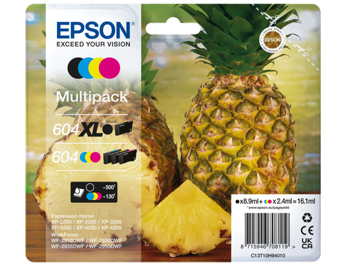 Image of Epson C13T10H94010/604XL/604 Ink cartridge multi pack 1xBk HC + 1x...