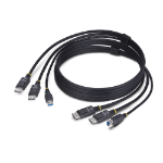 StarTech.com 6ft (1.8m) Dual-DisplayPort and USB 5Gbps KVM Cable, 4K 60Hz, DP 1.2 and USB Combo Cable for Dual-Monitor KVM Switches