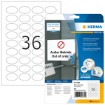 HERMA Removable labels A4 40.6x25.4 mm oval white Movables/removable paper matt 900 pcs.