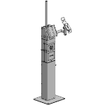 Ergonomic Solutions Kiosk with Top Pole, Magnet