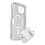 OtterBox Symmetry Series for MagSafe + Premium Glass + Fast Charge Wall Charger USB-C 30W for iPhone 15