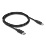 DeLOCK Slim Data and Charging Cable USB Type-C to Lightning for iPhone, iPad, iPod black 1 m MFi