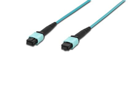 Image of Digitus OM3 MPO/MPO 30m fibre optic cable MPO/MTP Turquoise