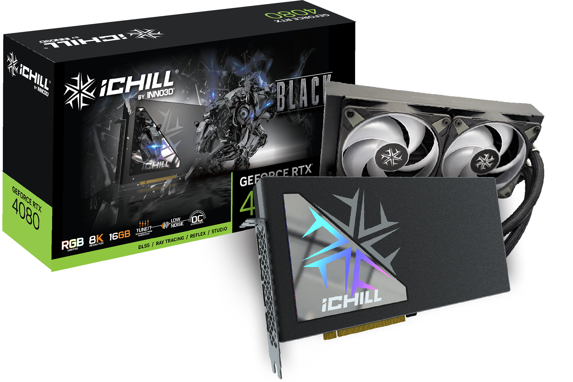 Image of Inno3D iChill RTX 4080 Black NVIDIA GeForce RTX 4080 16 GB GDDR6X