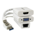 StarTech.com Macbook Air accessoireset MDP-naar-VGA / HDMI en USB 3.0 gigabit Ethernet-adapter