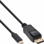 InLine 64122 2m USB TYPE- C to DP MALE, USB DISPLAY CABLE 4K2K BLACK INLINE
