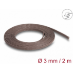 DeLOCK Braided Sleeve rodent resistant stretchable 2 m x 3 mm brown