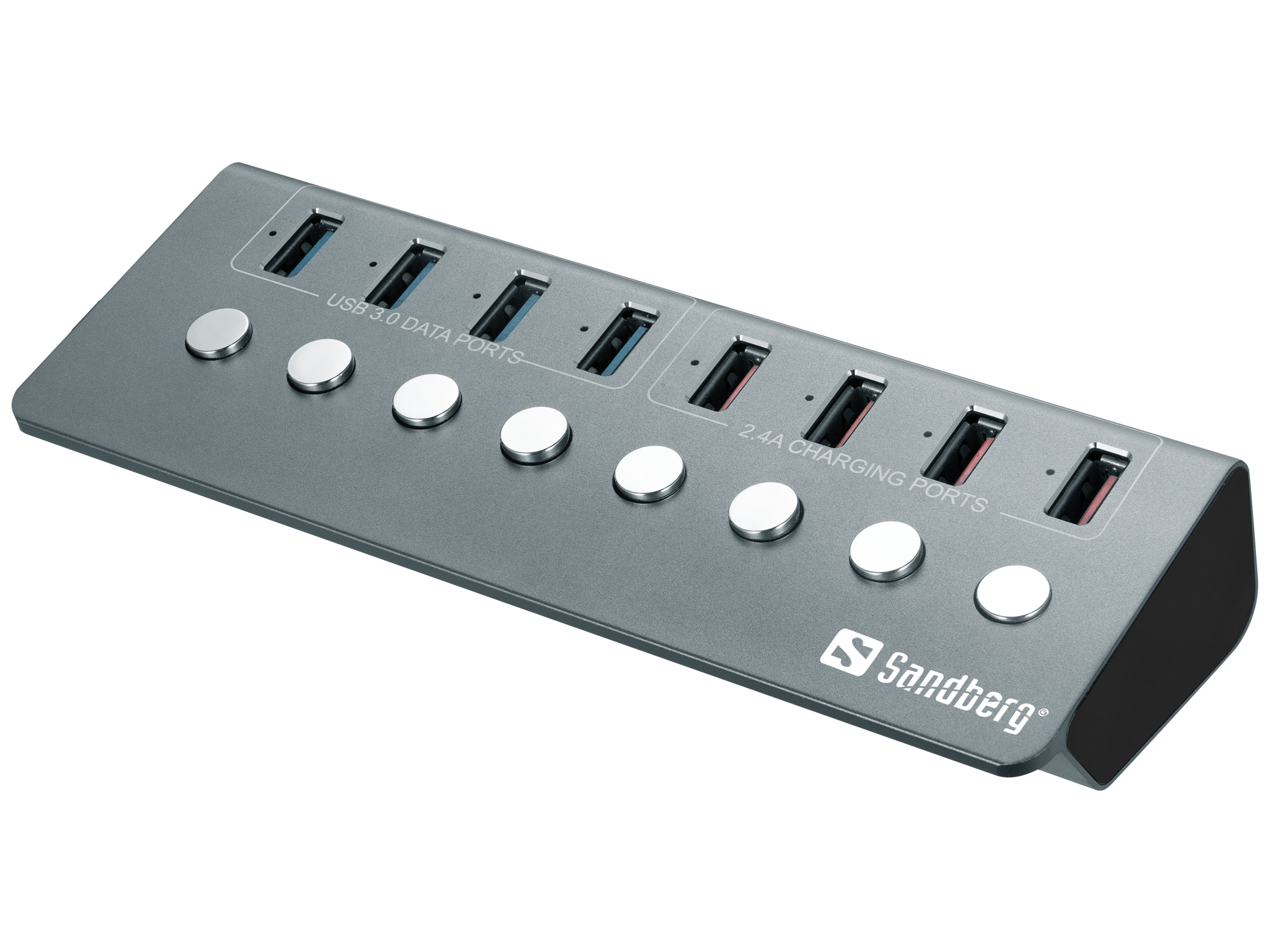 Image of Sandberg USB 3.0 Hub 4xData + 4xCharge