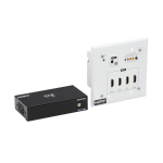 Tripp Lite B127A-4X1-BH 4-Port HDMI over Cat6 Extender Switch Kit, Wall Plate/Box - 4K 60 Hz, HDR, 4:4:4, IR, PoC, 230 ft. (70.1 m), TAA