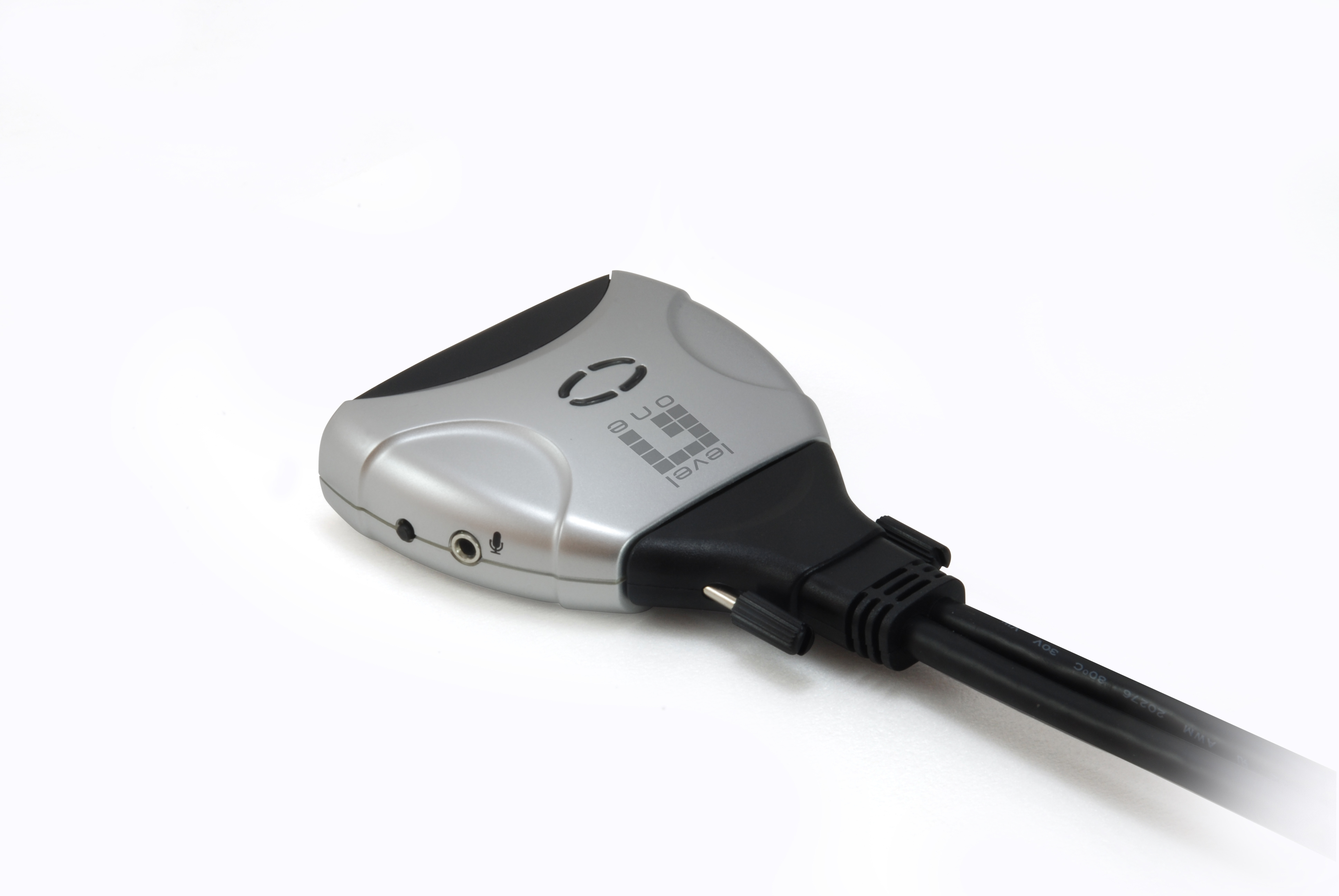 Image of LevelOne 2-Port USB DVI-D Single Link Cable KVM Switch, audio support