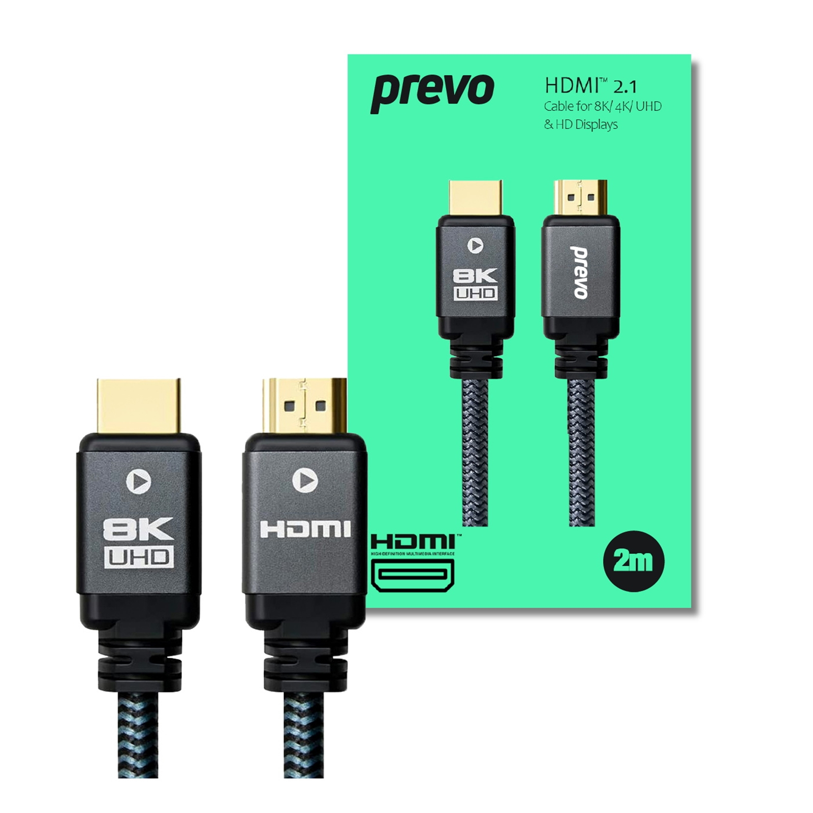 Image of PREVO HDMI-2.1-2M HDMI cable HDMI Type A (Standard) Black