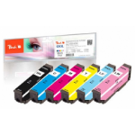 Peach PI200-293 inktcartridge 6 stuk(s) Compatibel Zwart, Cyaan, Lichtyaan, Lichtmagenta, Magenta, Geel