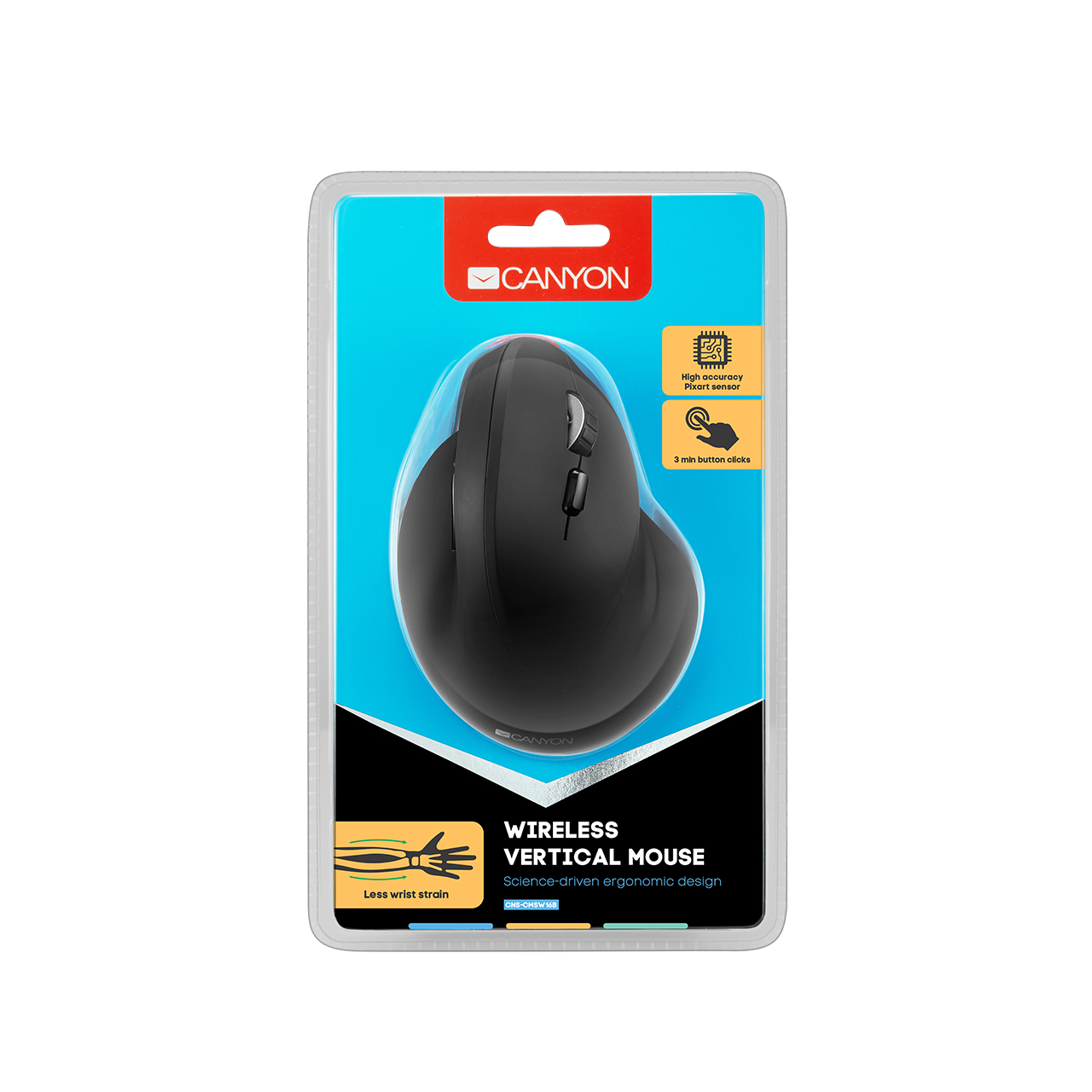 Image of Canyon CNS-CMSW16B mouse Ambidextrous RF Wireless Optical 1600 DPI
