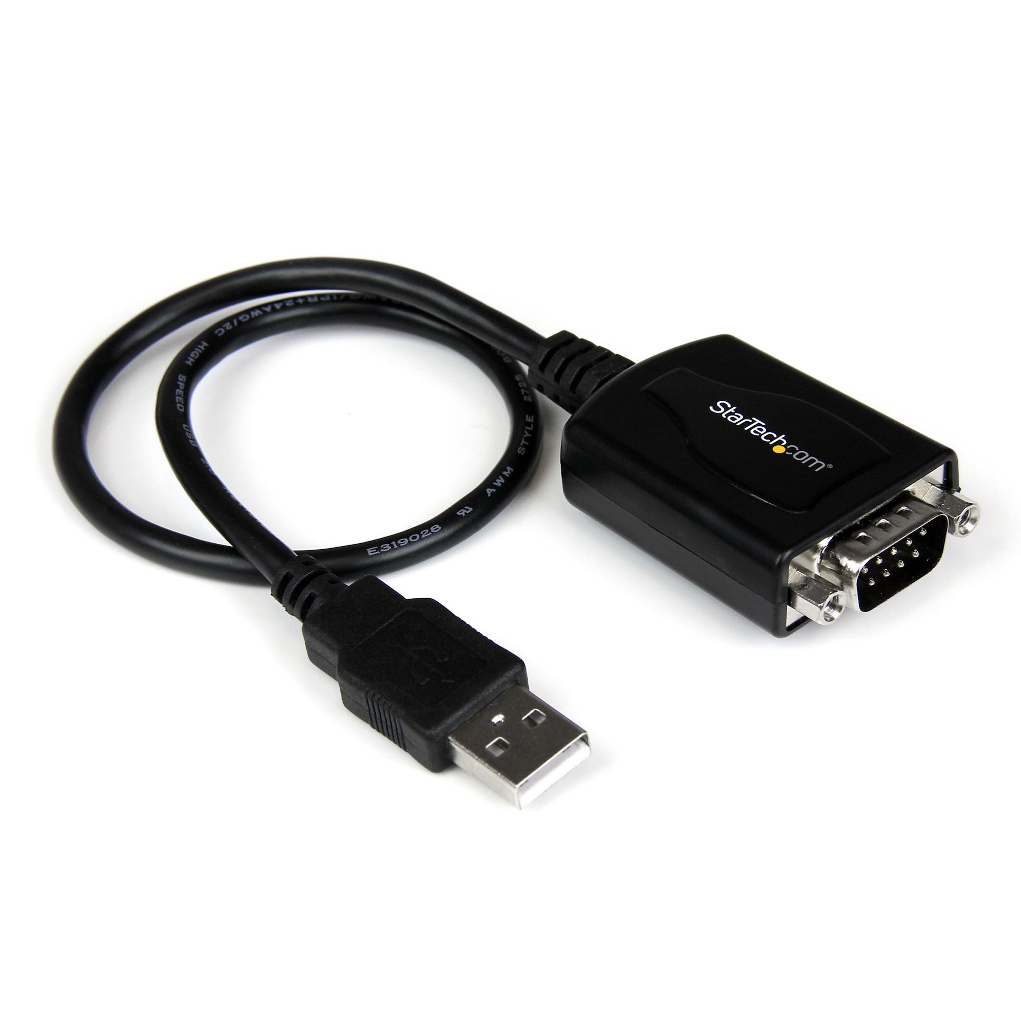 Image of StarTech.com 1 ft USB to RS232 Serial DB9 Adapter Cable with COM...