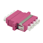 LogiLink Fiber Adapter LC Quad with flange, violet