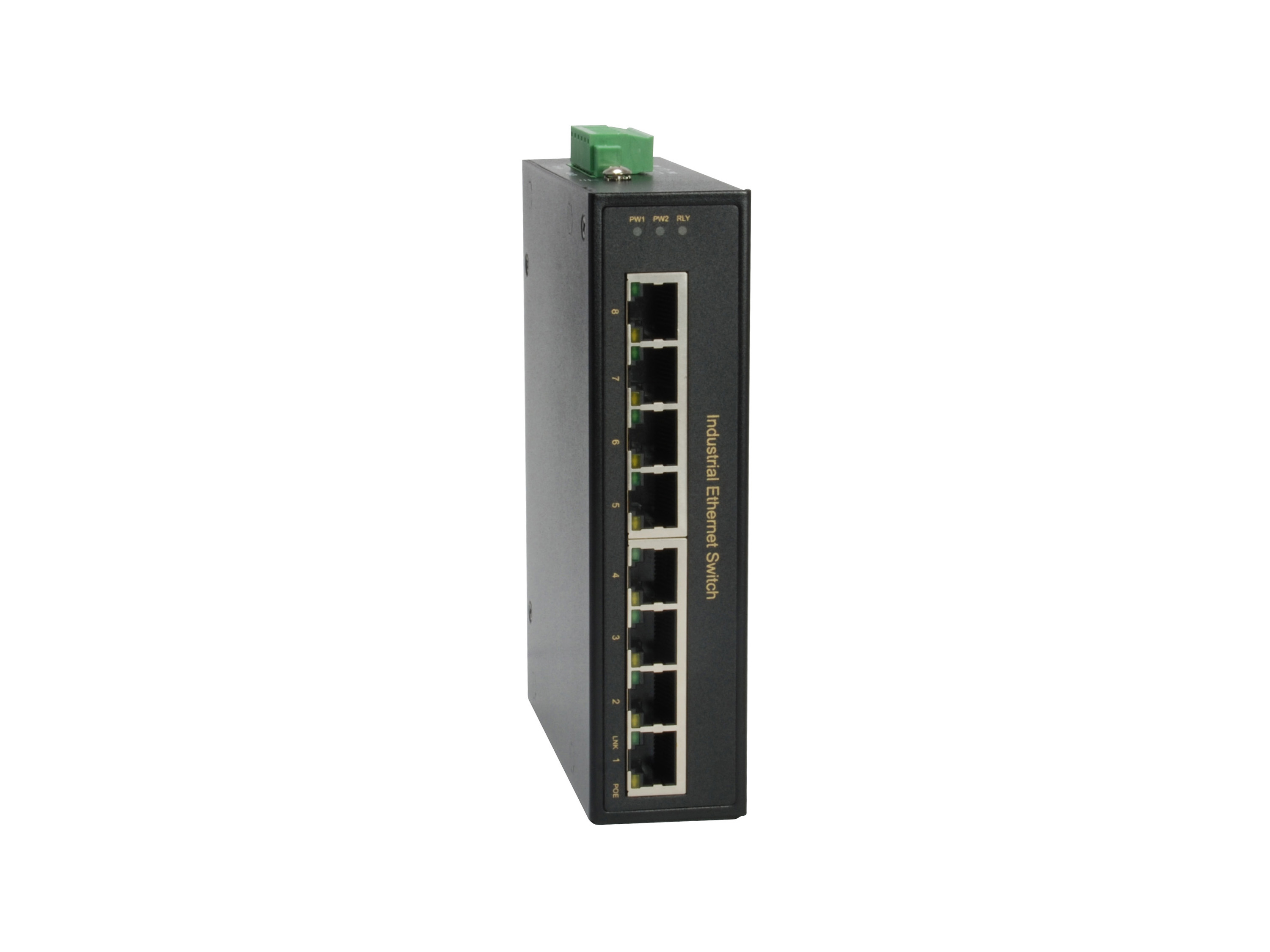Image of LevelOne 8-Port Fast Ethernet PoE Industrial Switch, 4 PoE...