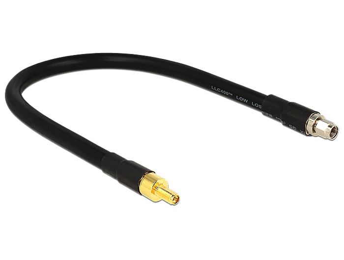 13012 DELOCK HF RP-SMA Stecker > RP-SMA Buchse 0.4 m CFD400 low loss