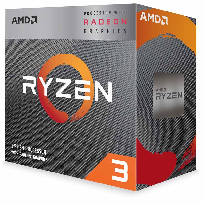 AMD RYZEN 3 3200G 3.6GHZ QUAD CORE SKT AM4 CPU AMD
