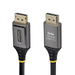 StarTech.com 50cm DisplayPort 2.1 Cable, VESA Certified DP54 DisplayPort Cable, Uncompressed 8K 60Hz, 8K 144Hz/4K 240Hz w/DSC 1.2a, DP 2.1 Monitor Cord
