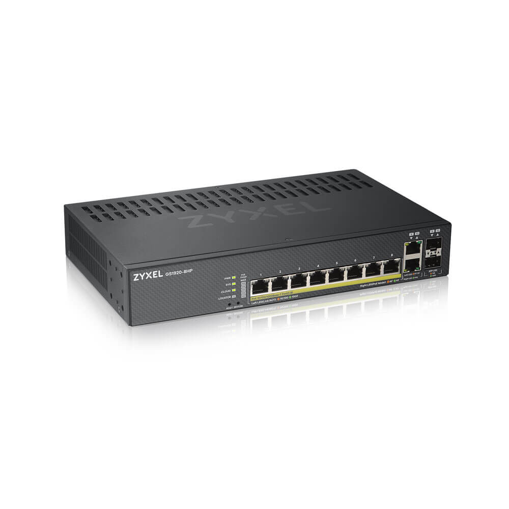 Image of Zyxel GS1920-8HPV2 Managed Gigabit Ethernet (10/100/1000) Power...